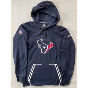 Nike Hoodie Mens S Navy Blue Houston Texans NFL Onfield Therma-FIT Pullover